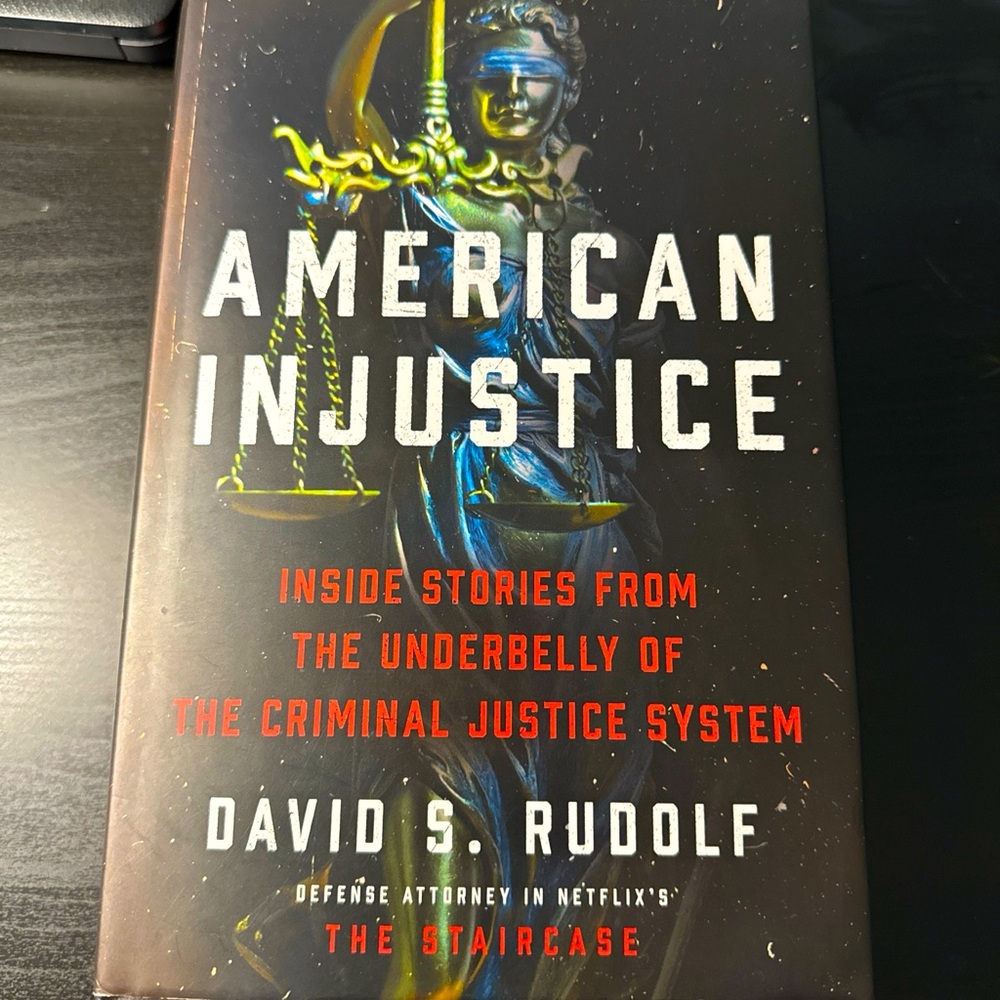 American injustice book. Hardcover, first edition 
Lightly touched.